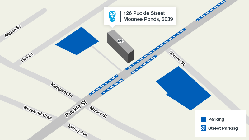 Snow Star Credit Union - Moonee Ponds Parking Map