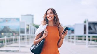 Attractive woman in the city